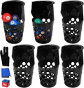 6 Pack Set of Pool Table Pockets (Thickened Plastic Material) Black Large Capacity Pool Table Pocket Replacement