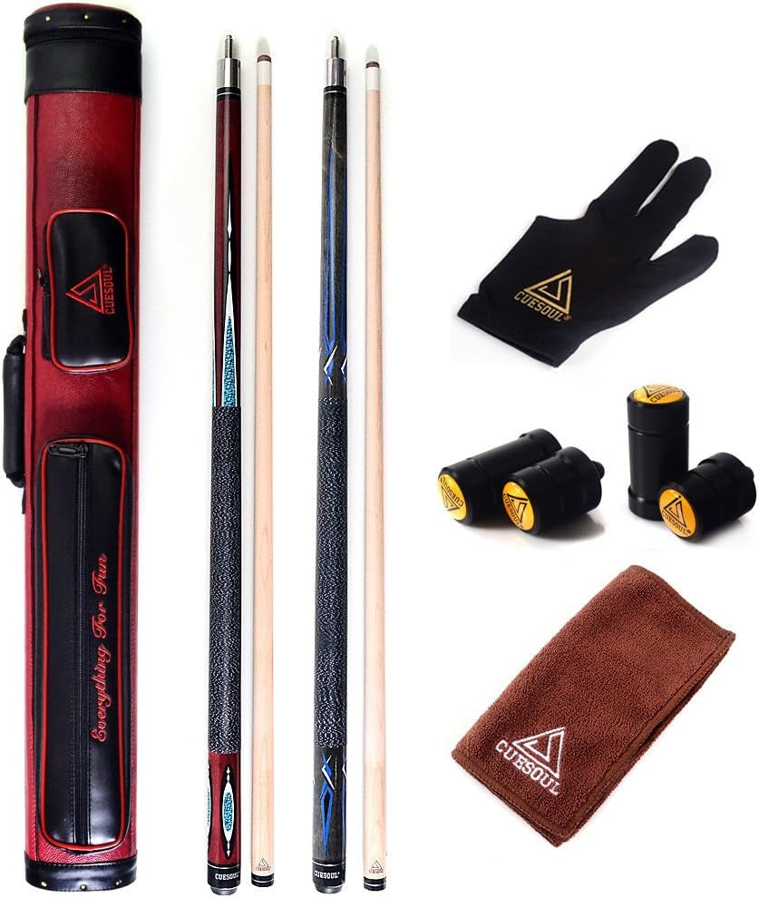 19Oz Pool Cue Sticks with Hard Pool Cue Case