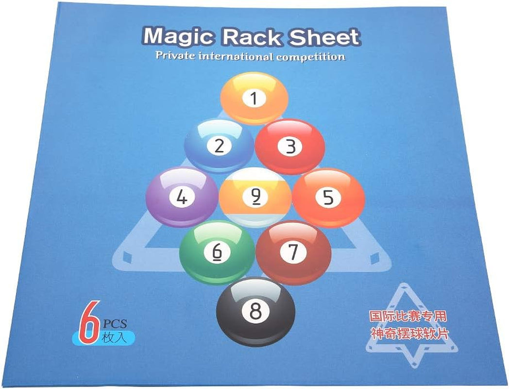 6Pcs Set 9, Rack Ball Holder Positioning Magic Ball 10 Balls Billiard Rack Table Pool Cue Accessory