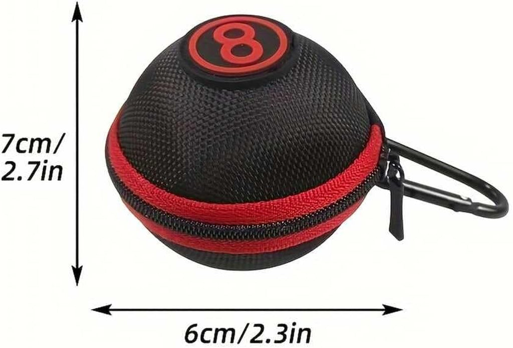 Cue Ball Case 2.24In Billiard Ball Carrying Case, Easy to Carry Clip-On Cue Ball Bag for Billiard Balls, Training Balls and Pool Balls