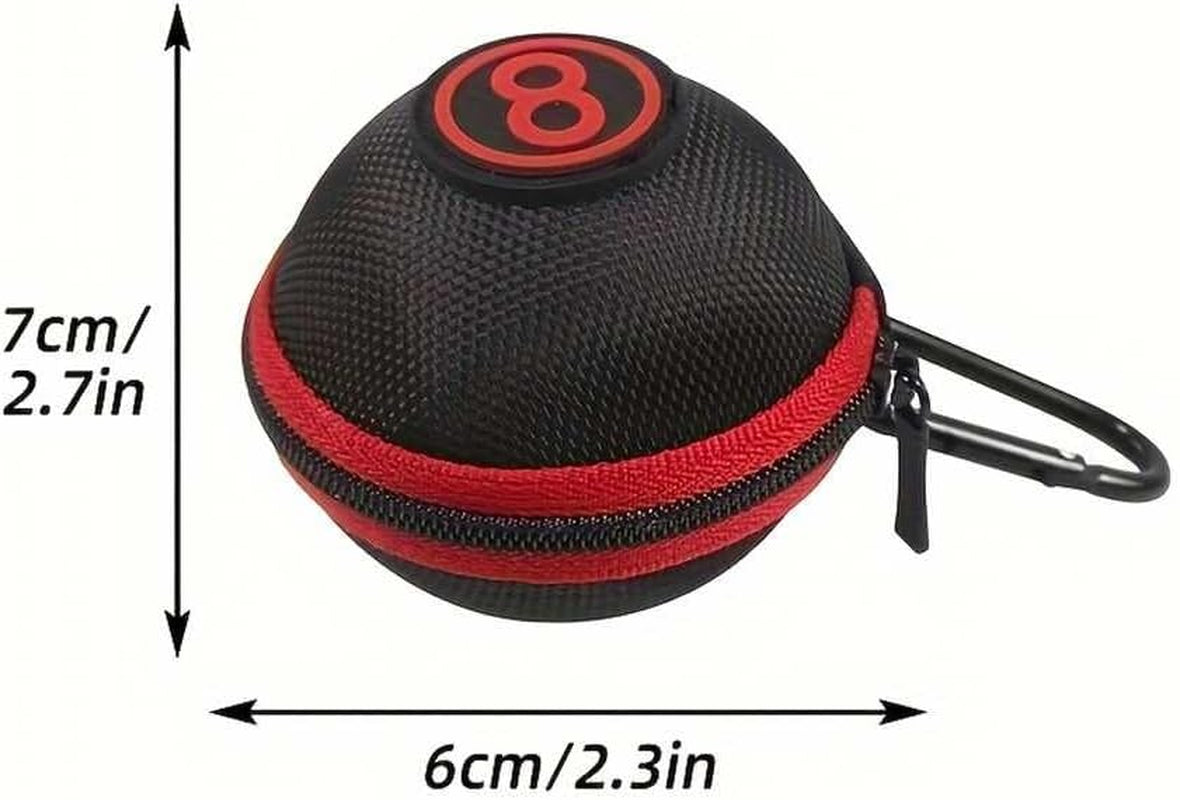 Cue Ball Case 2.24In Billiard Ball Carrying Case, Easy to Carry Clip-On Cue Ball Bag for Billiard Balls, Training Balls and Pool Balls