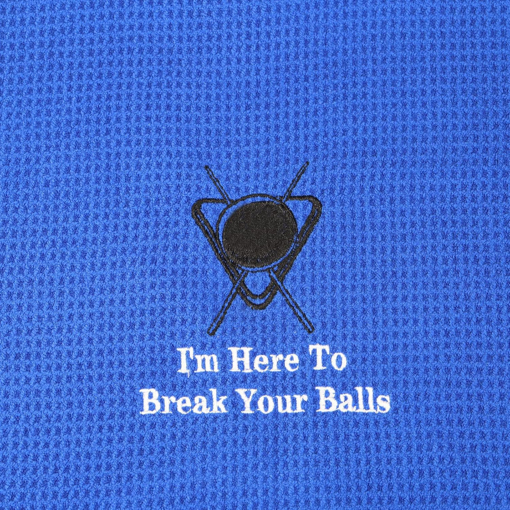 Billiards Billiard Cue Towel 8-Ball Pool Cue Clean Gift Pool Player Gift Embroidered Billiards Towel I Am Here to Break Your Balls (Break Your Balls)