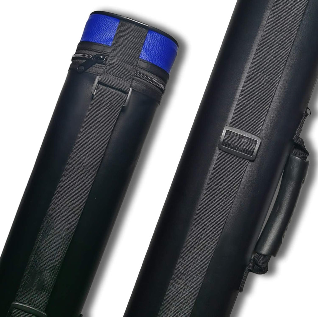 2X2 Hard Cue Case Oval Pool Cue Billiard Stick Carrying Case