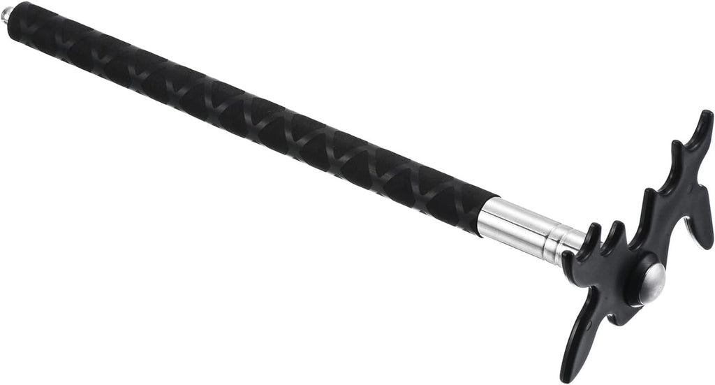 Retractable Billiards Cue Stick Bridge, Silicone Handle Pool Cue Accessory with Removable Plastic Bridge Head for Pool Table Competition