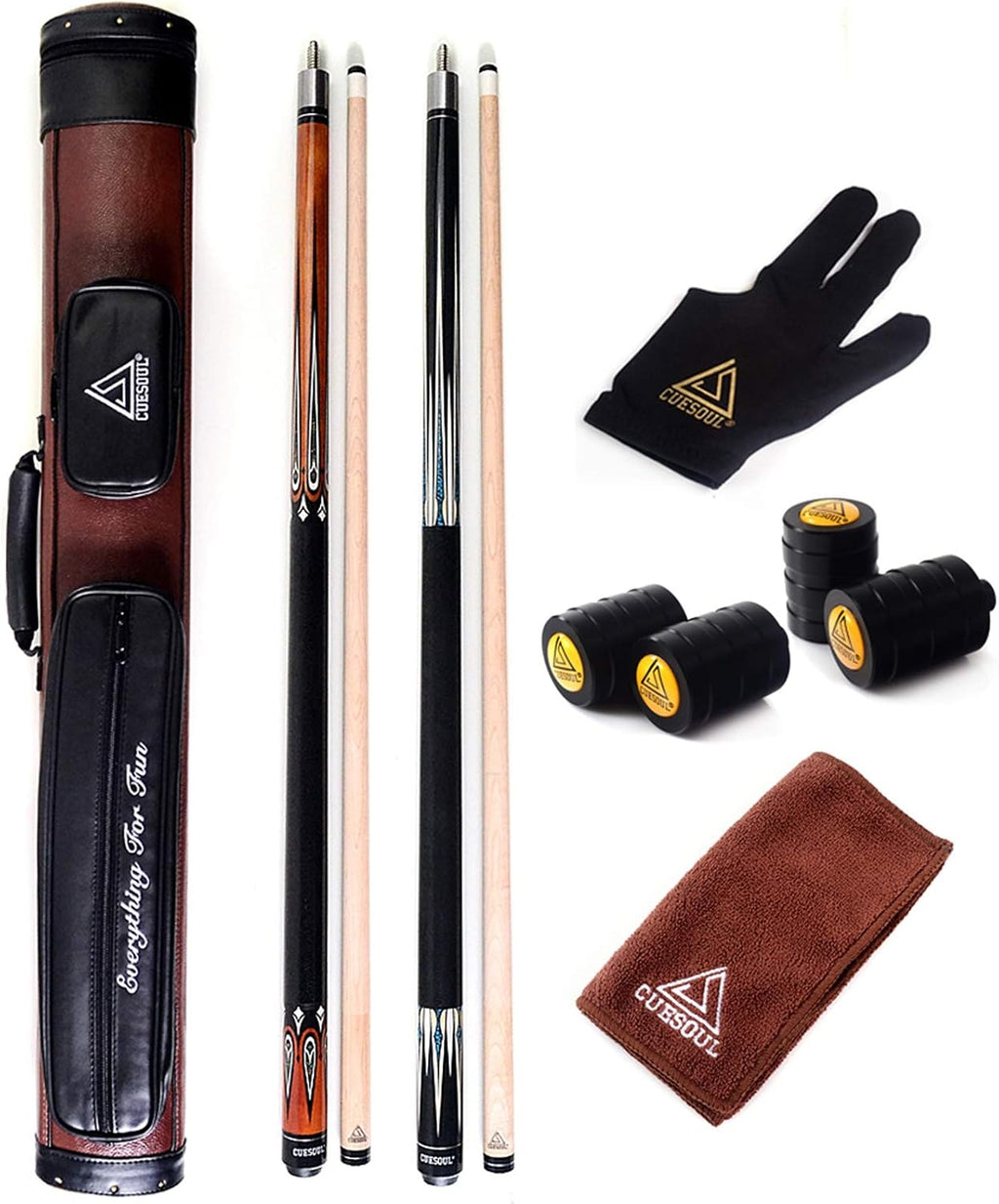 19Oz Pool Cue Sticks with Hard Pool Cue Case