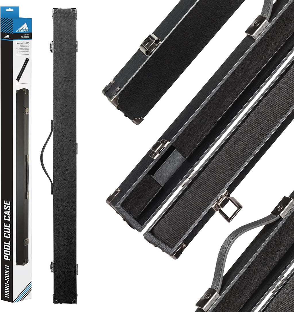 Hard-Sided Cue Case – Lightweight, Reinforced Corners, Carry Handle – Durable Pool Cue Case for Travel or Storage