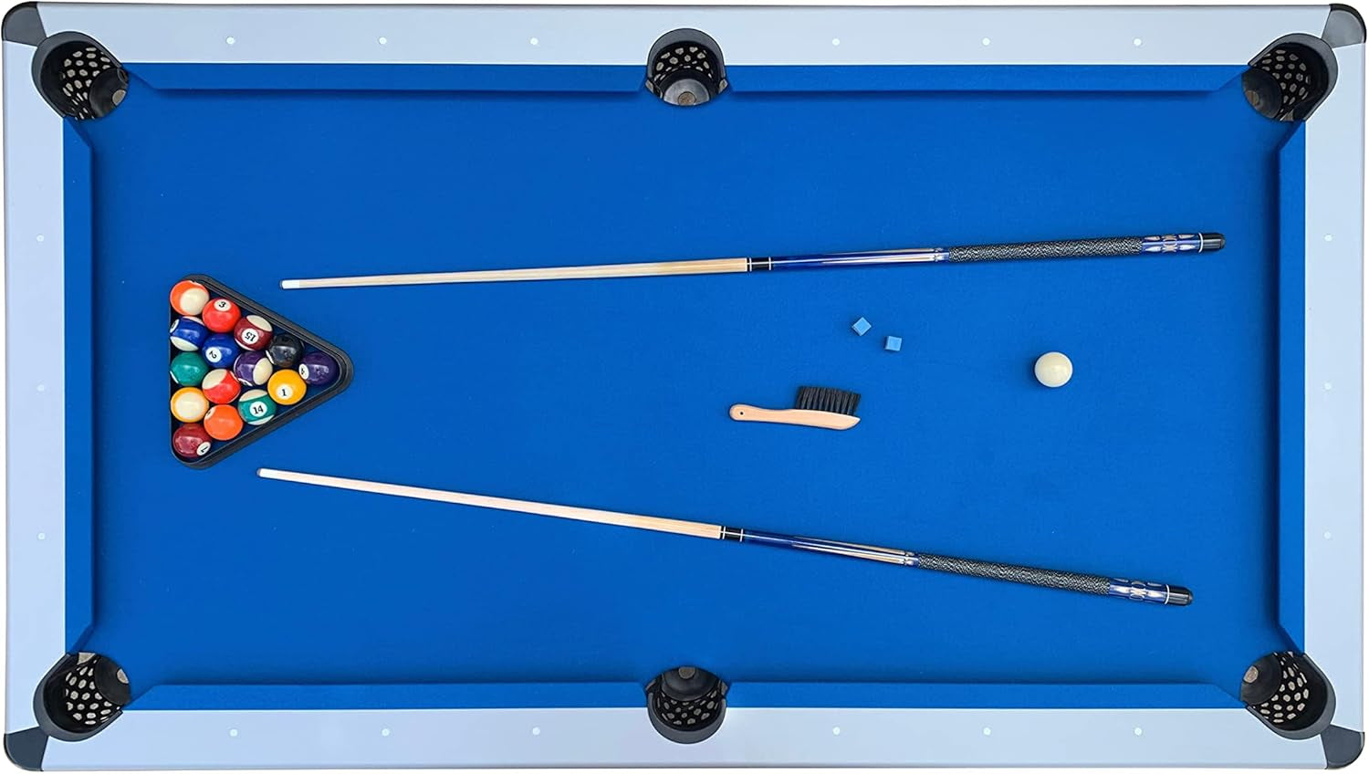 Scorpius 7-Foot Multi-Game Pool Table - Full-Size Billiards with Table Tennis Top