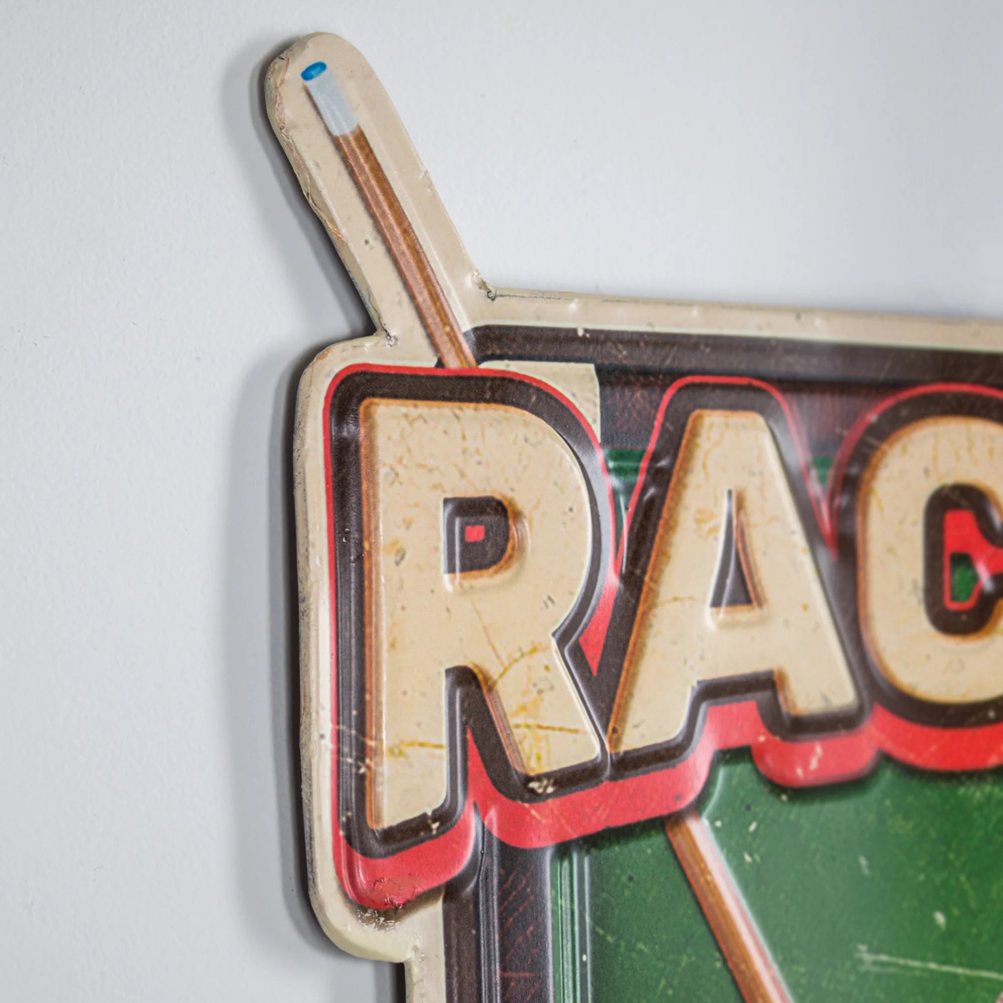 Rack It Crack It Pool Table Sticks Billiards Embossed Metal Sign - Decor for Bar, Man Cave, Garage, Game Room