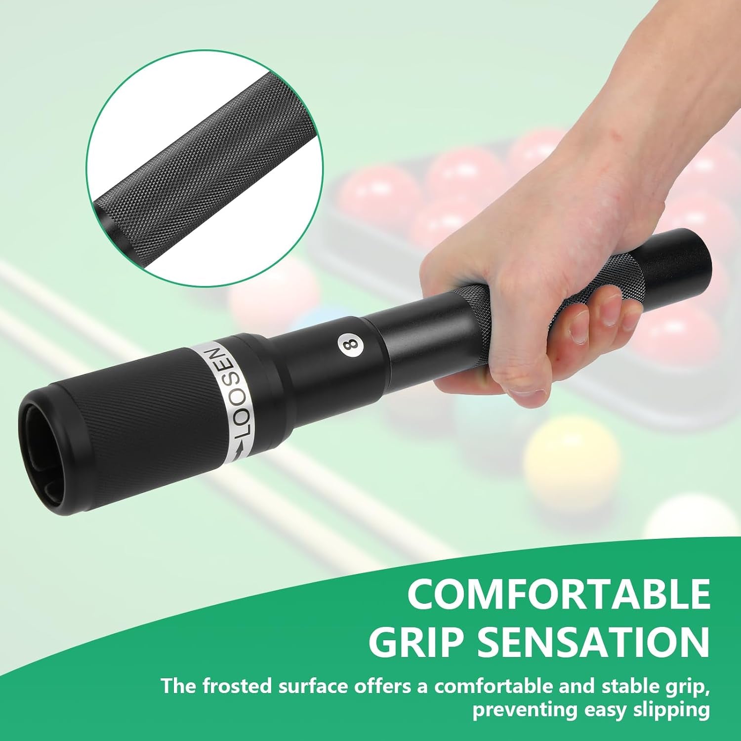 12.4 Inch Balls Pool Cue Extension Aluminium Alloy Telescopic Pool Stick Accessories Extender for Billiard Cue Sticks