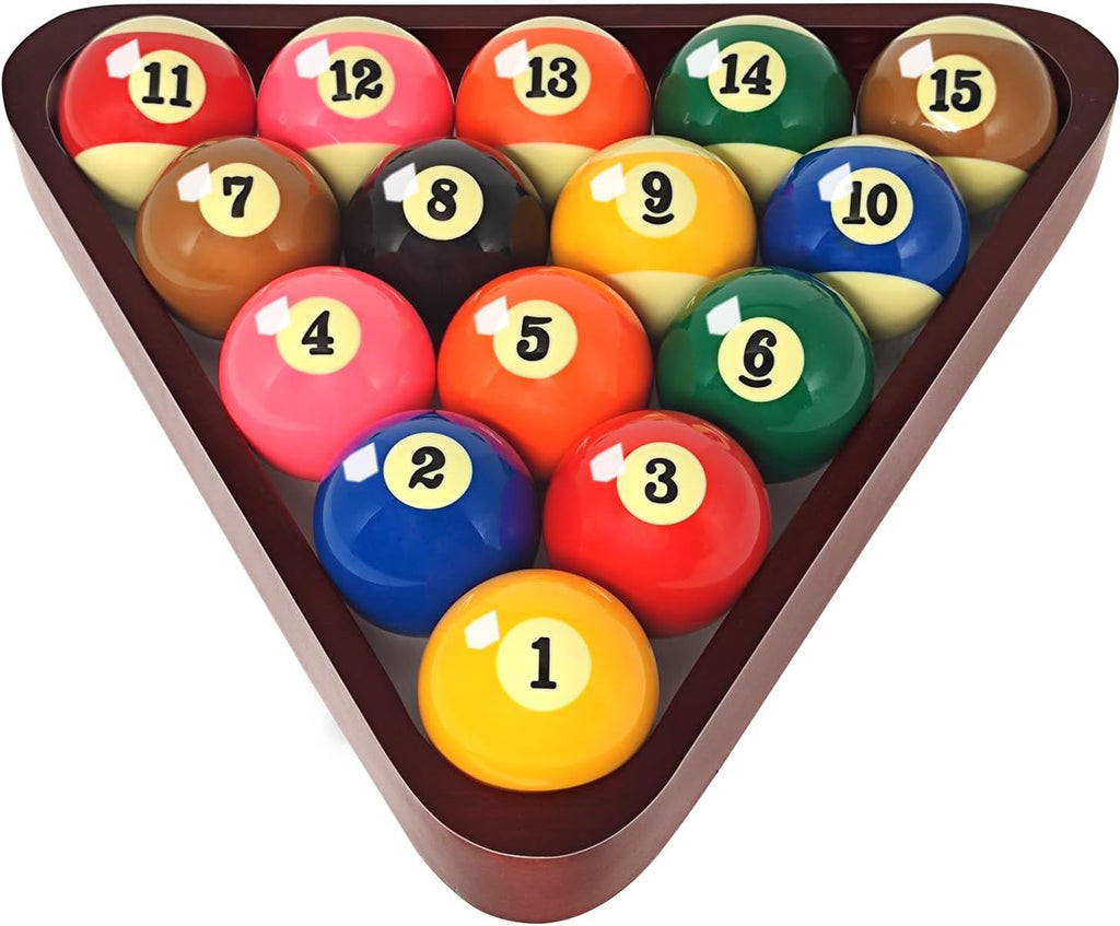 Solid Wood Pool Ball Triangle Rack, Pool Table Ball Holder Positioning Rack,2-1/4" Pool Ball Rack