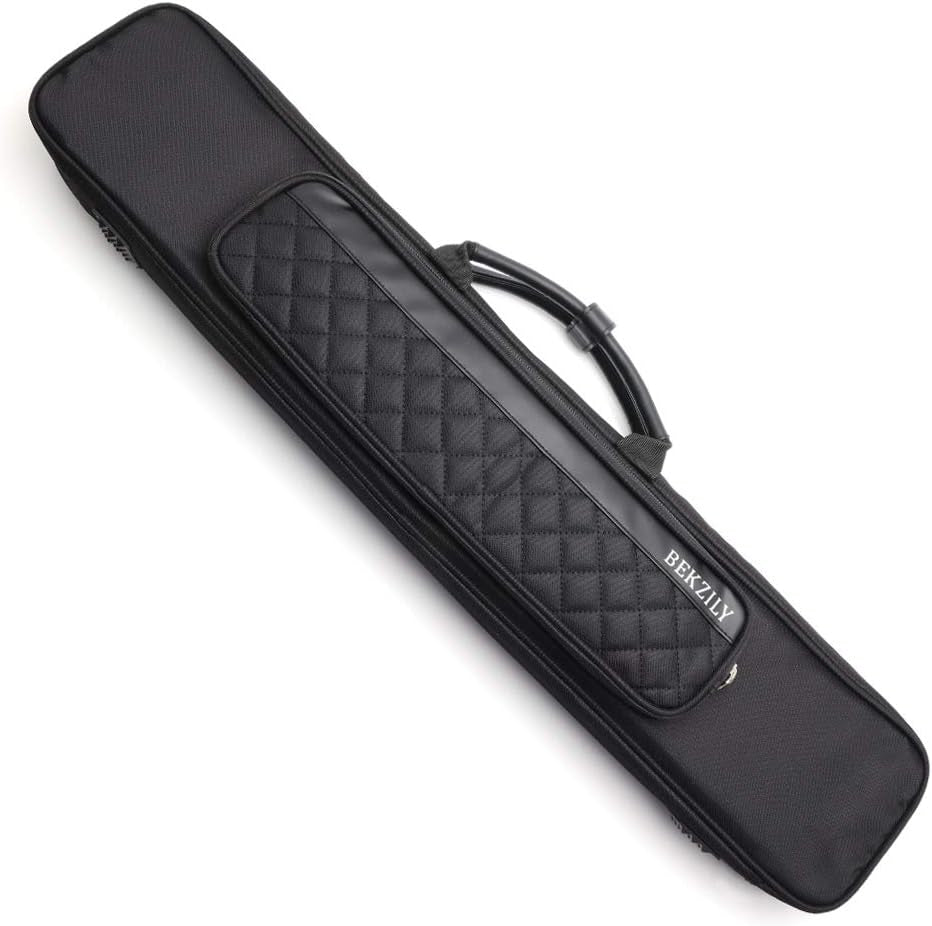 Billiard Cue Case, 7-Slot for 3 Butts & 4 Shafts, Premium Oxford Cloth, Waterproof Dustproof Cue Bag with Shoulder Strap