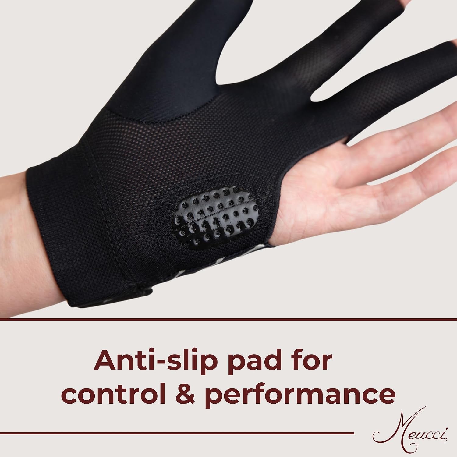 Elite Stroke Billiards Glove - Pool Glove with Anti-Slip Padding for Secure Grip and Smooth Stroke