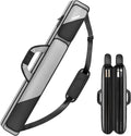 Pool Cue Case, Pool Stick Case 2X2 with 2 Accessories Pockets | Sturdy Pool Cue Carrying Bag, Shoulder Strap and Handle, Soft Billiard Stick Holder, Sling Bag for Men and Women