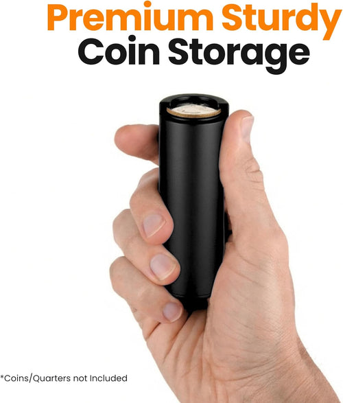 - Coin Holder (Plastic - Black) Tube Holds 40 plus Coins Quarter or Dollar Billiard Accessory Dispensers