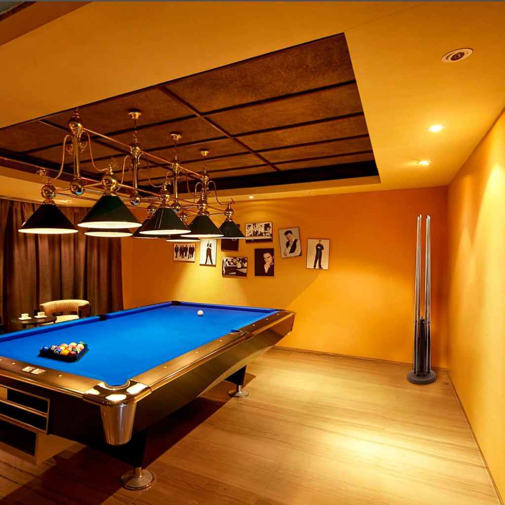 Pool Stick Holder, Pool Cue Rack, Pool Cue Holder Floor Stand, Stand Style Metal Billiard Cue Racks, Holds 6 Pool Cue Sticks