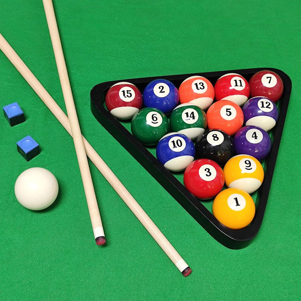 2-1/4" Pool Balls Billiard Set - 16 Resin Balls, Regulation Size & Weight, Complete Pool Table Balls Set for Replacement, Pool Table Accessories & Billiards Pool Accessories