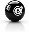2 1/4" Replacement 8 Ball for Pool Table, Regulation Size Professional Resin Billiard Ball, Durable Glossy Finish, Single Black Pool Ball
