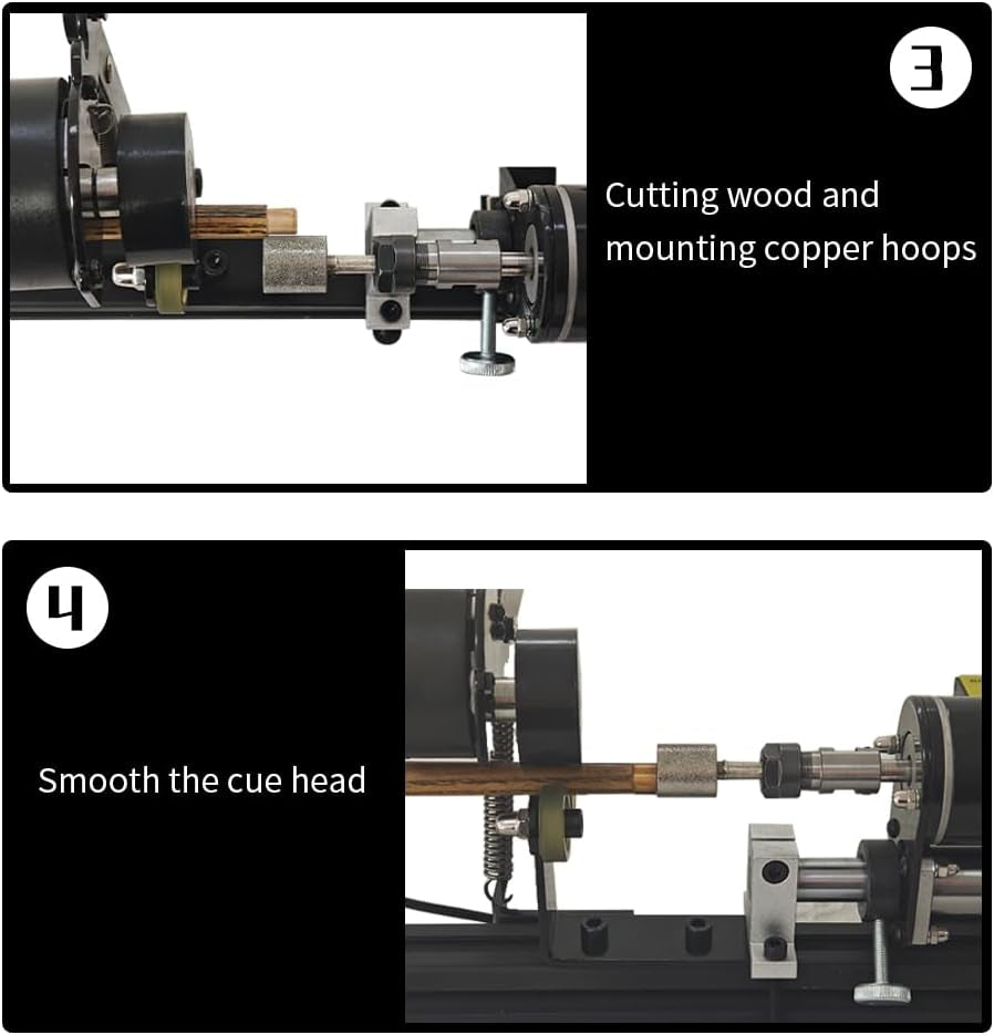 Pool Cue Lathe,Cue Tip Shaper,Pool Cue Repair Kit,Pool Cue Lathe Machine,Cue Tip Repair Machine - Billiard Cue Shaper Tool,7 in 1 Billiard Cue Stick Repairer, Cue Shaft Cleaning & Maintenance