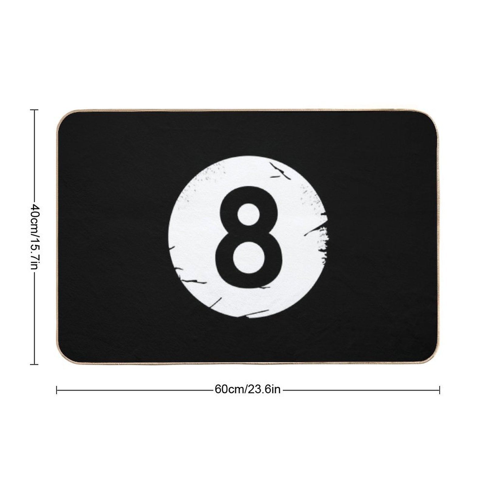 8 BALL BILLIARDS POOL EIGHT-BALL Bath Mat