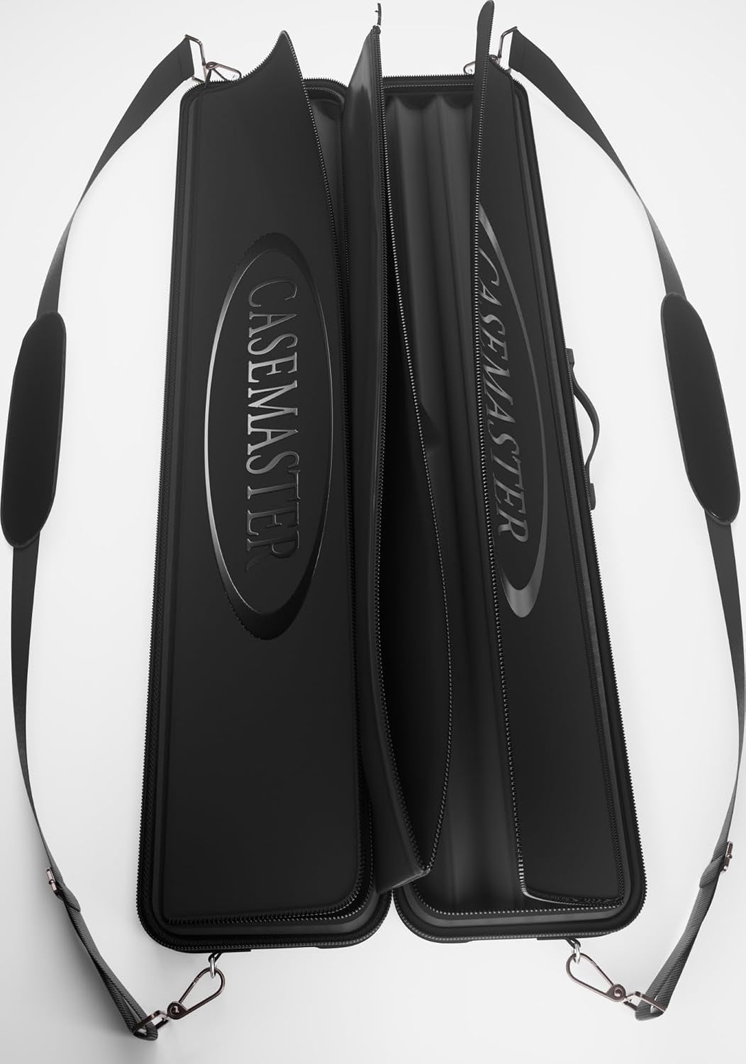 Parallax 4X4 Billiard Cue Case, Holds 4 Butts and 4 Shafts, Foam-Padded Interior, 600D Oxford Fabric, Backpack Straps, Black