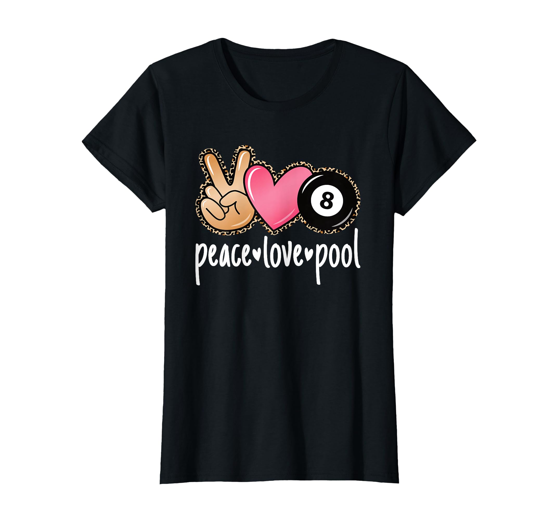 Peace Love Pool Billiard Pool Lover T-Shirt - Streetwear Style for Adults