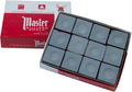 Master Billiard/Pool Cue Chalk Box, 12 Cubes