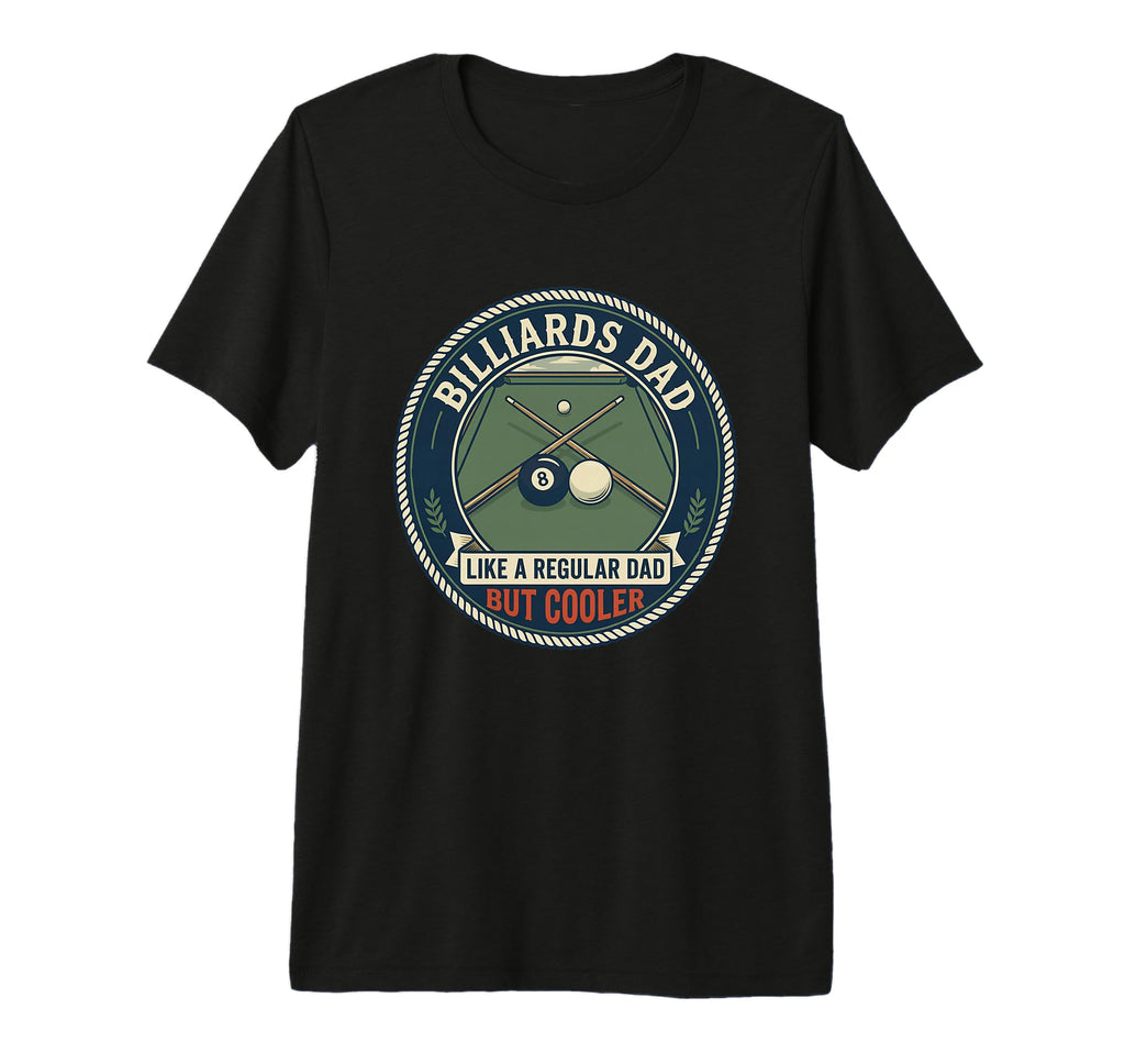 Mens Billiards Dad Pool Player Cue Ball T-Shirt - Novelty Apparel Unisex