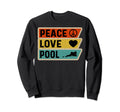 Distressed Peace Sign Love Pool Sweatshirt - Novelty Apparel for Adults