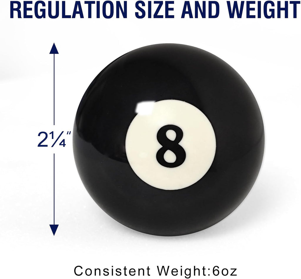 2-1/4" Pool Balls Billiard Set - 16 Resin Balls, Regulation Size & Weight, Complete Pool Table Balls Set for Replacement, Pool Table Accessories & Billiards Pool Accessories