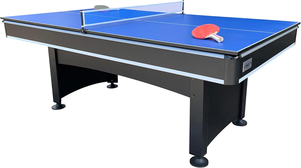 Scorpius 7-Foot Multi-Game Pool Table - Full-Size Billiards with Table Tennis Top