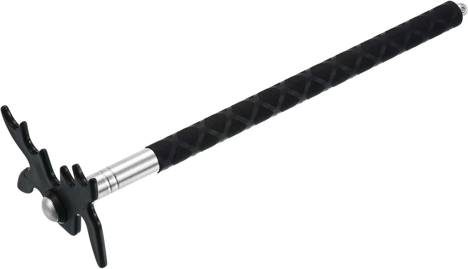 Retractable Billiards Cue Stick Bridge, Silicone Handle Pool Cue Accessory with Removable Plastic Bridge Head for Pool Table Competition
