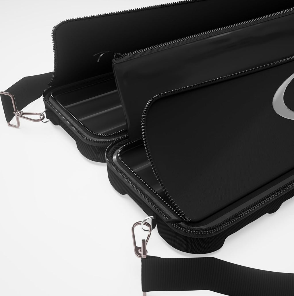 Parallax 4X4 Billiard Cue Case, Holds 4 Butts and 4 Shafts, Foam-Padded Interior, 600D Oxford Fabric, Backpack Straps, Black