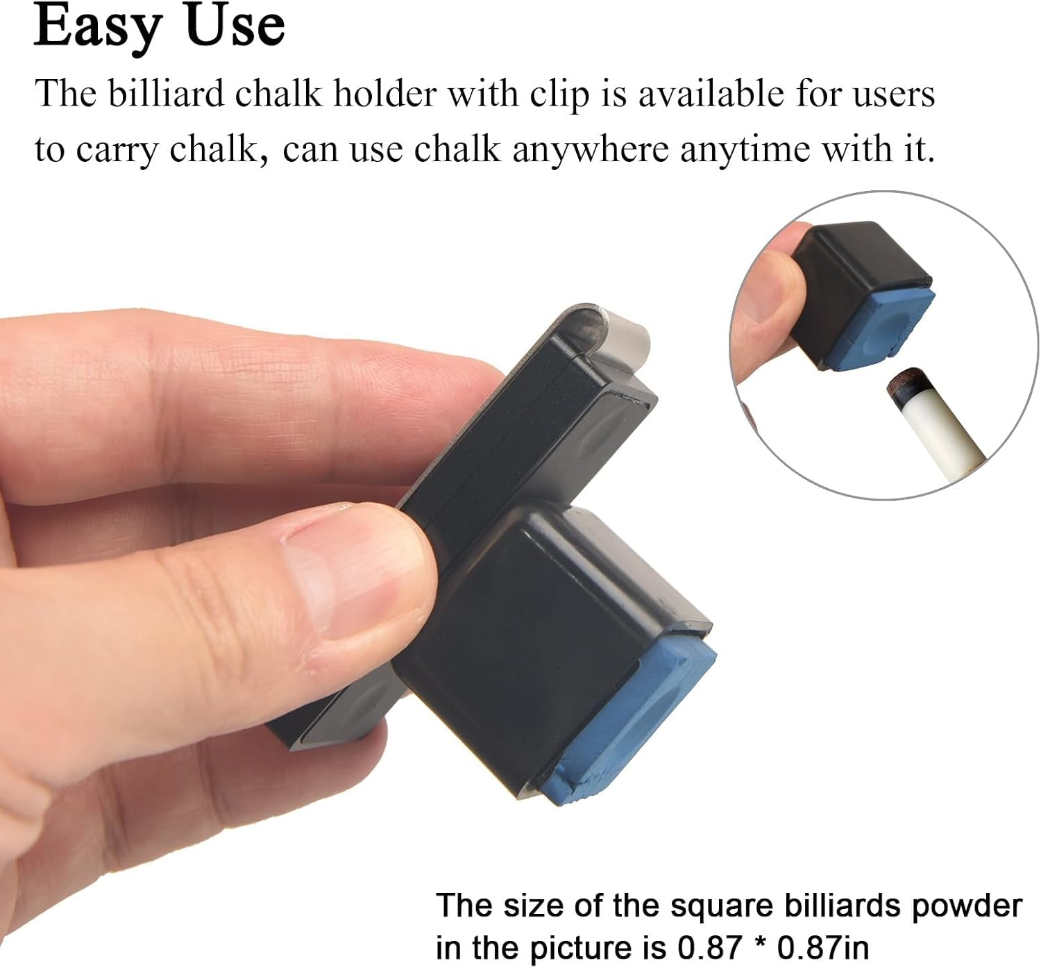 Chalk Holder Pool Billiards with Magnetic Belt Clip | Snooker & Billiards Pool Accessories, Professional Billiards Gifts for Men