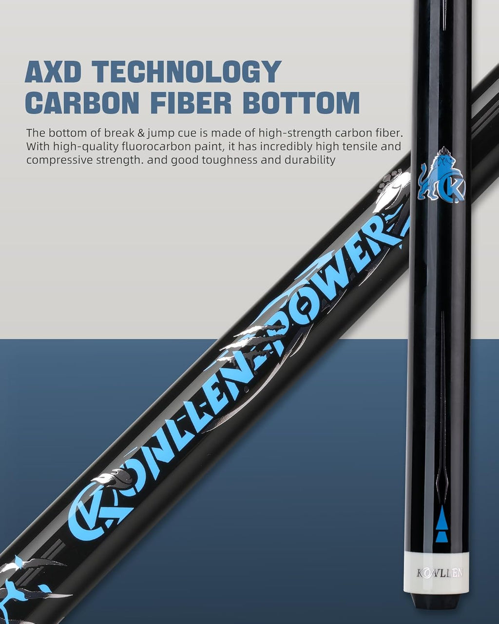 Carbon Fiber Cue Set, Low Deflection, Break Jump Cue, 2X4 Case | Includes Playing Cue, Break Jump Cue, 2X4 Cue Case, Towel and Weight Bolts for League Practice and Tournament Play.