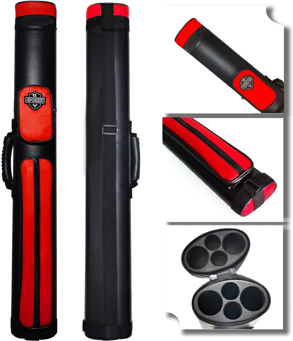 2X2 Hard Cue Case Oval Pool Cue Billiard Stick Carrying Case