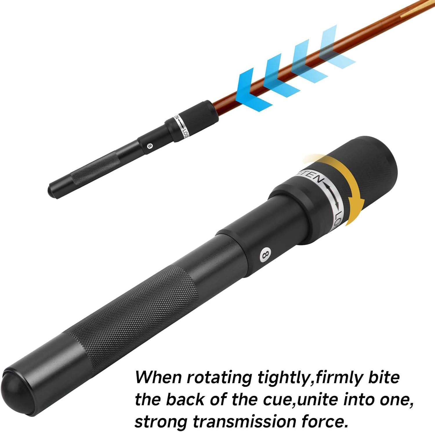 12.4 Inch Balls Pool Cue Extension Aluminium Alloy Telescopic Pool Stick Accessories Extender for Billiard Cue Sticks