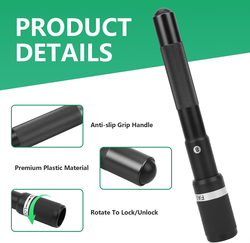 12.4 Inch Balls Pool Cue Extension Aluminium Alloy Telescopic Pool Stick Accessories Extender for Billiard Cue Sticks