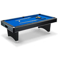 Hustler 7-Foot Pool Table with Blue Felt, Internal Ball Return System, Easy Assembly, Pool Cues and Chalk