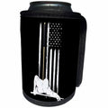 3dRose Sven Herkenrath Billiard - Pool Billiard Snooker Player with USA America Flag - Can Cooler Bottle Wrap (cc_306916)