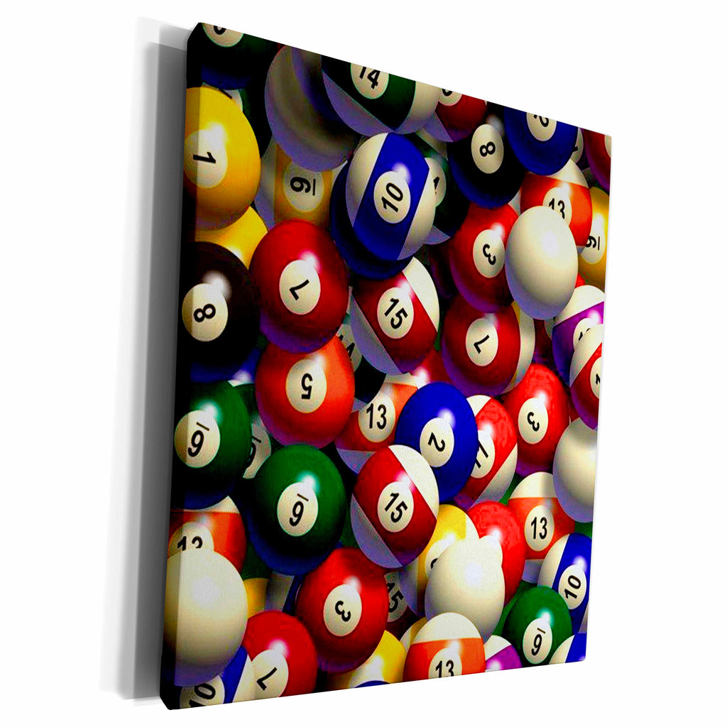 3dRose Billiards - Billiard Balls Pool - Museum Grade Canvas Wrap (cw_962)