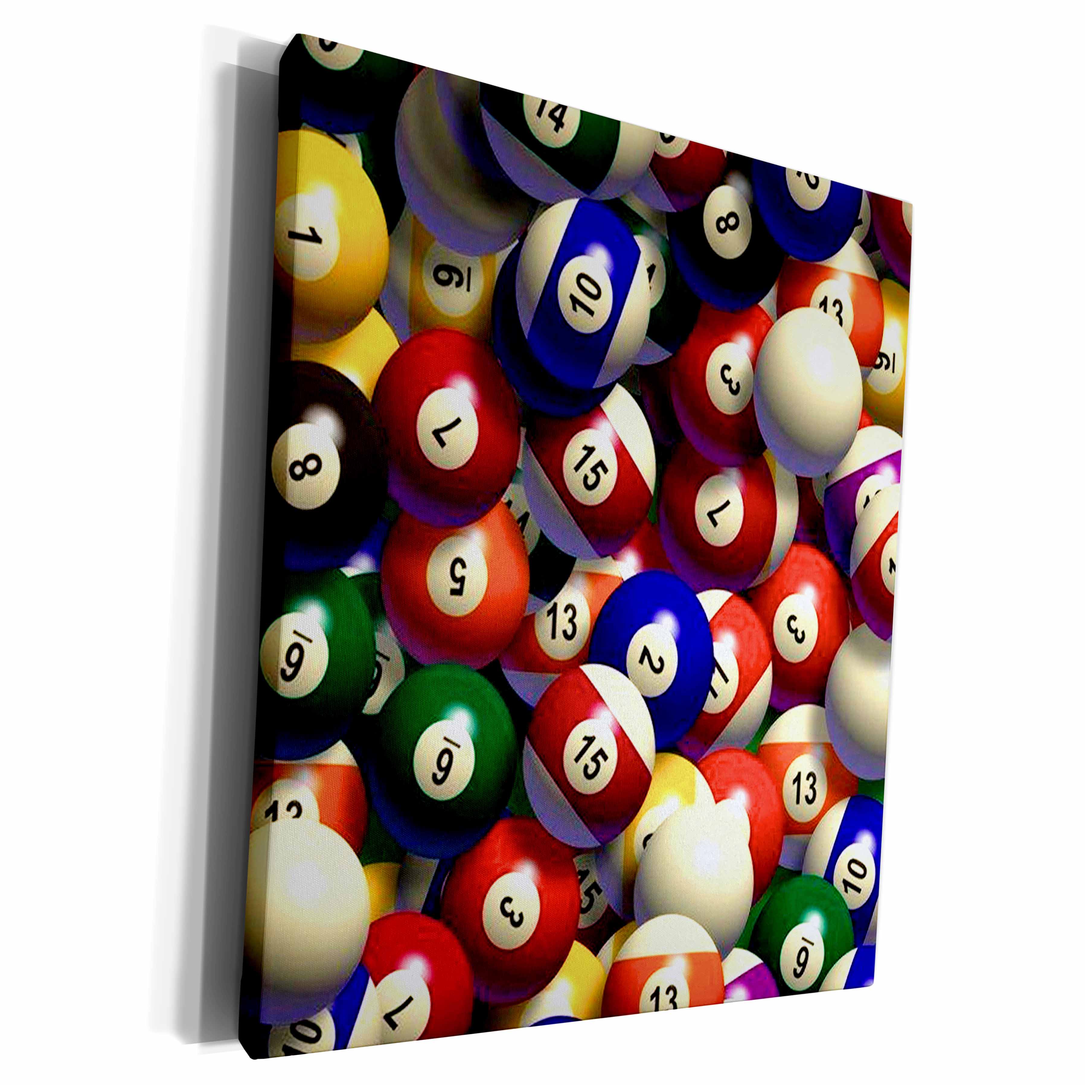 3dRose Billiards - Billiard Balls Pool - Museum Grade Canvas Wrap (cw_962)