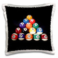 3dRose Billiards - Billiards Balls Pool - Pillow Cases (pc_3317)