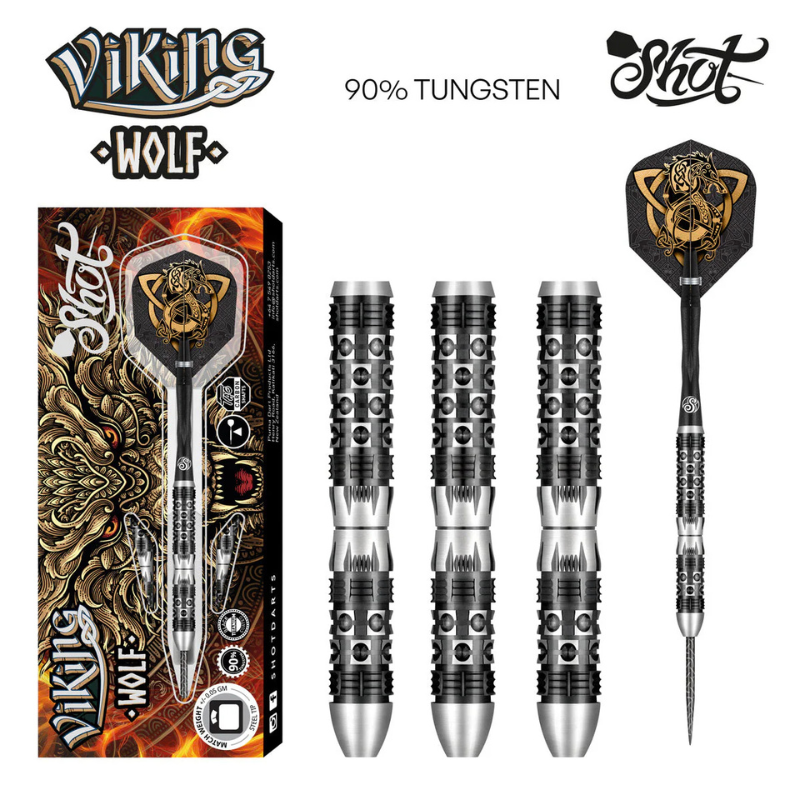 Viking Wolf Steel Tip Dart Set-90% Tungsten