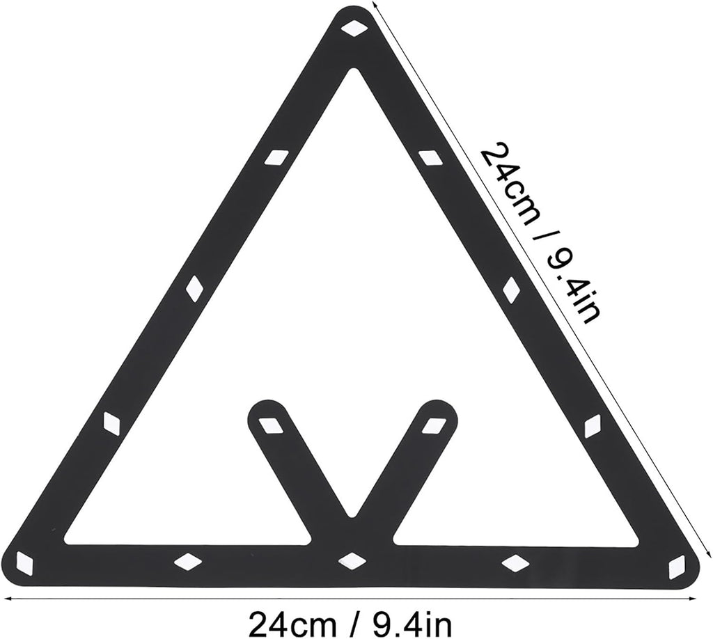 Magic Rack 8 9 10 Ball 57Mm, 6Pcs Magic Pool Table Ball Holder, Film Billiards Magic Ball Rack Triangle, Black Billiard Rack Sheet for Pool Halls, Individual, 9.4X9.4In