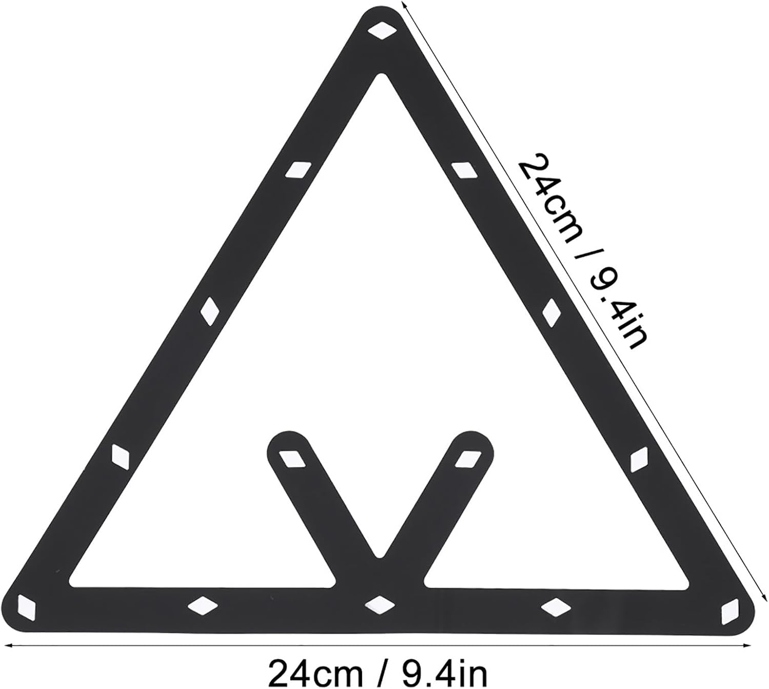 Magic Rack 8 9 10 Ball 57Mm, 6Pcs Magic Pool Table Ball Holder, Film Billiards Magic Ball Rack Triangle, Black Billiard Rack Sheet for Pool Halls, Individual, 9.4X9.4In