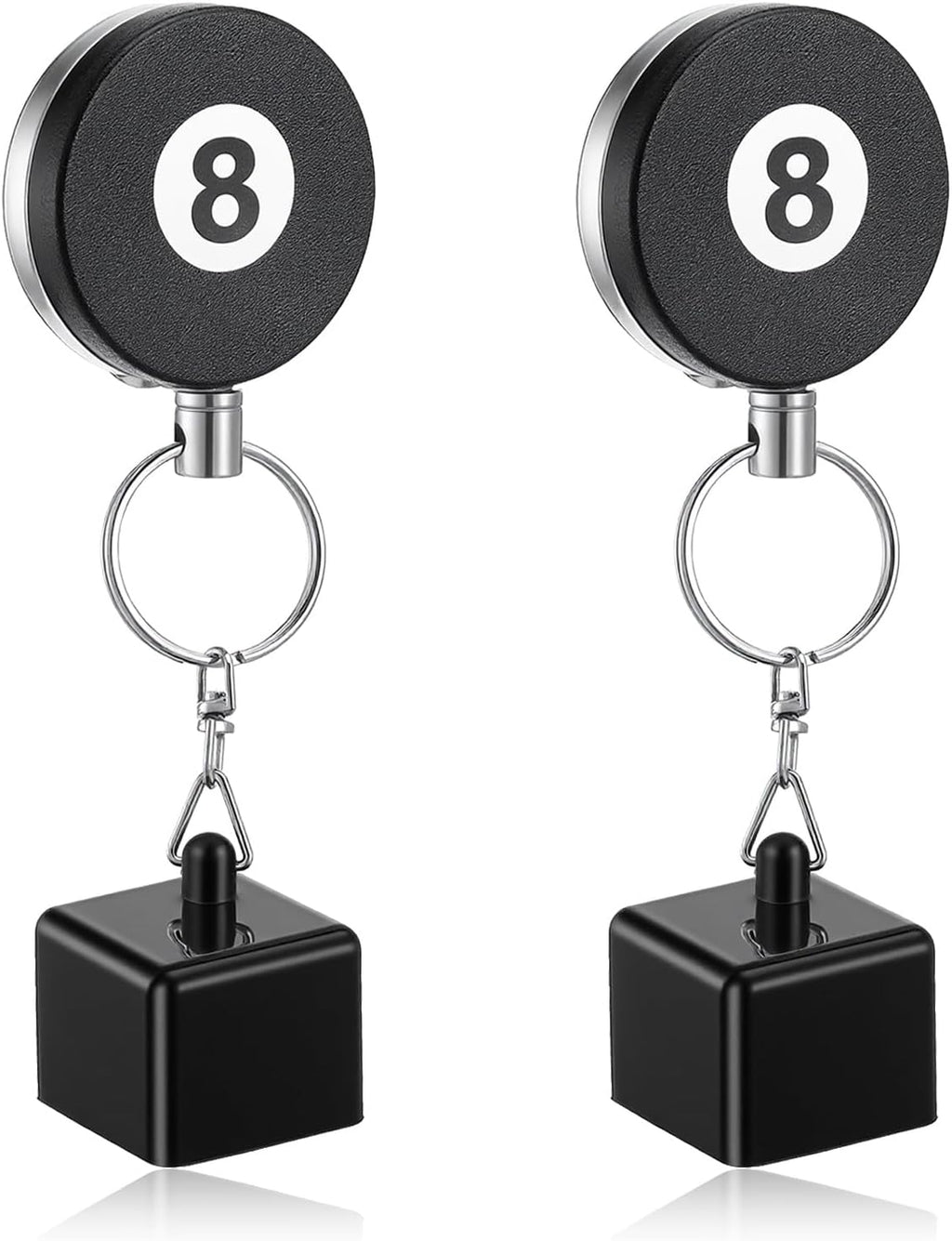 2 Pcs Chalk Holder Pool Billiards - Retractable Cue Chalk Holder Pool with Belt Clip - Snooker Billiards Accessories