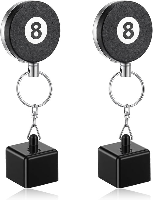 2 Pcs Chalk Holder Pool Billiards - Retractable Cue Chalk Holder Pool with Belt Clip - Snooker Billiards Accessories