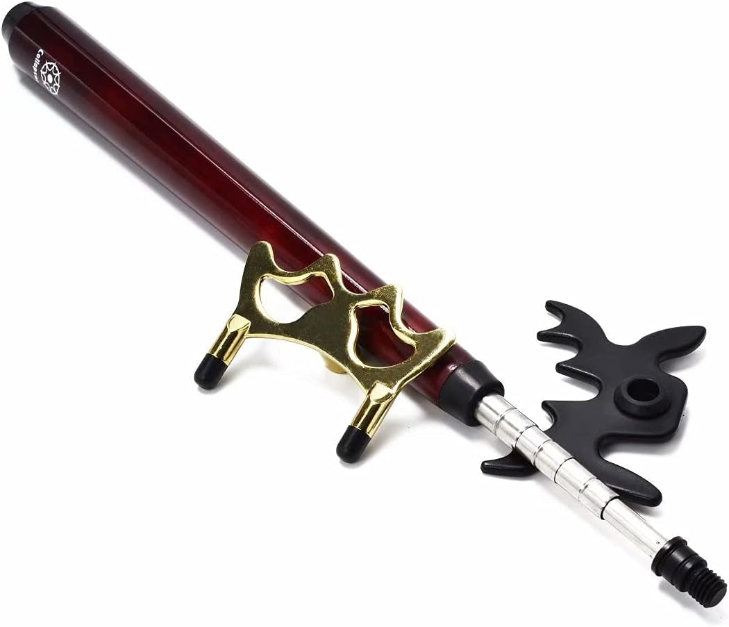 Retractable Billiards Pool Cue Stick Bridge | with Removable Metal Bridge Head,Billiards Pool Cue Accessory for Pool Table