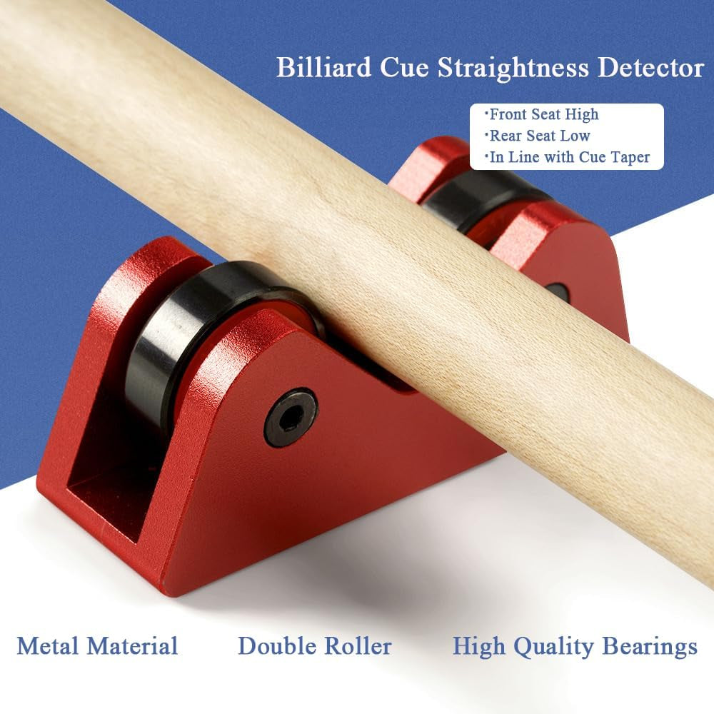 Billiard Cue Straightness Checker, Pool Cue Lathe Equipment, Pool Billiards Cue Roller Straightening Tester Checker Roller Inspect Tool