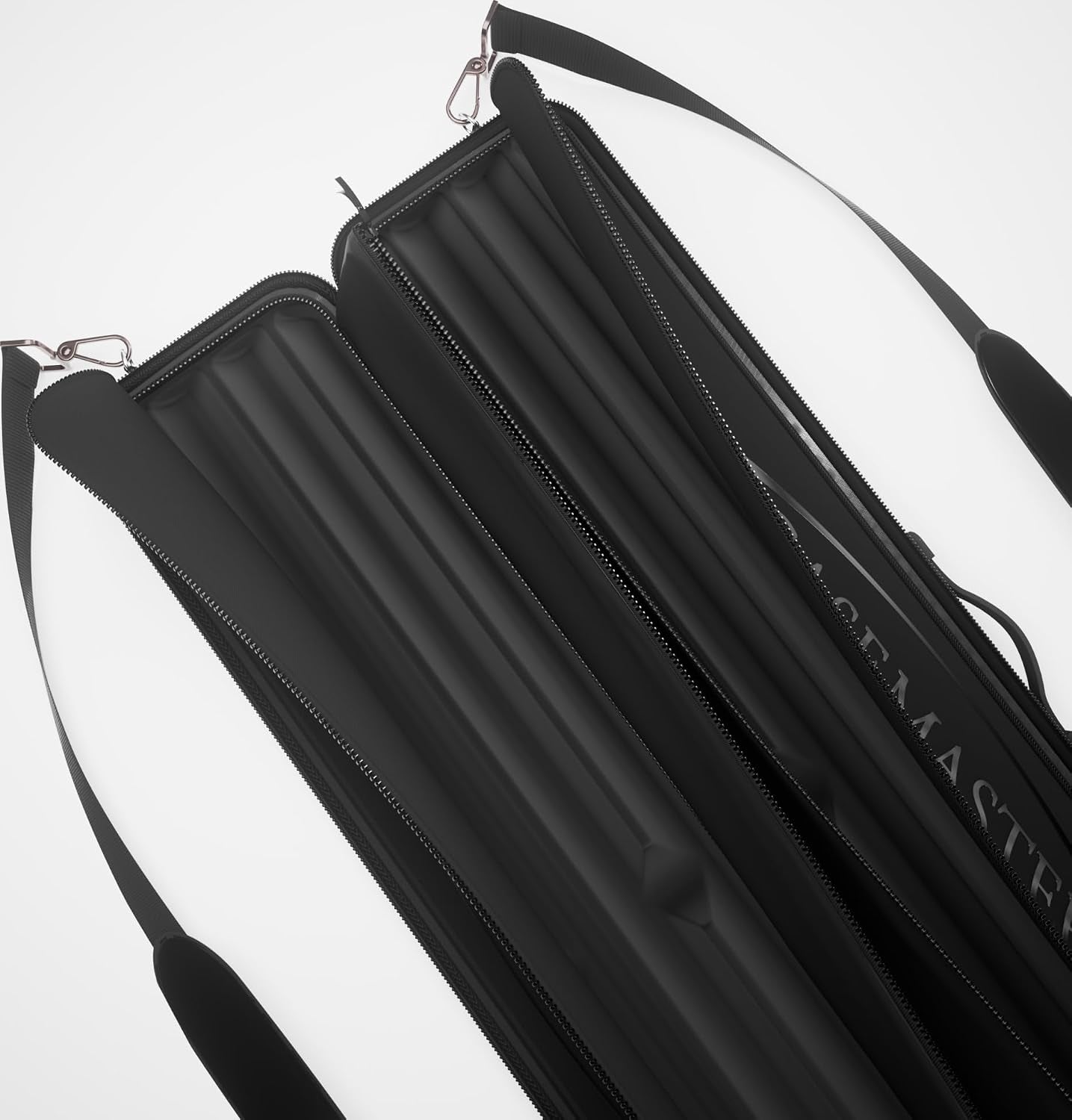 Parallax 4X4 Billiard Cue Case, Holds 4 Butts and 4 Shafts, Foam-Padded Interior, 600D Oxford Fabric, Backpack Straps, Black
